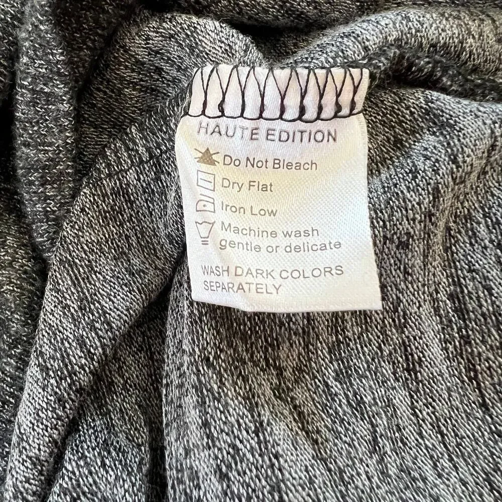 Haute Edition Ultra Soft Pullover Sweatshirt with Contrast Trim size M lagenlook